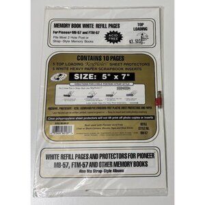Pioneer Memory Book 2-hole 5x7 White Refill Pages for MB-57 & FTM-57